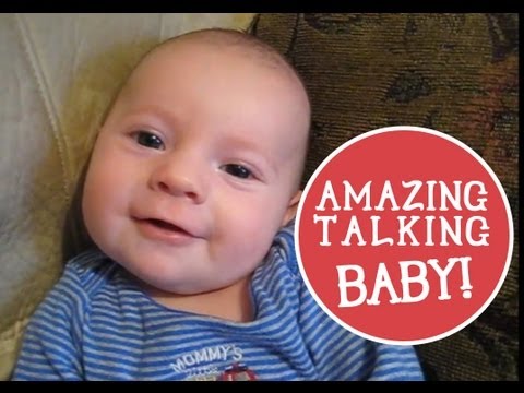 2 month old Baby Talking: Says I Love You!