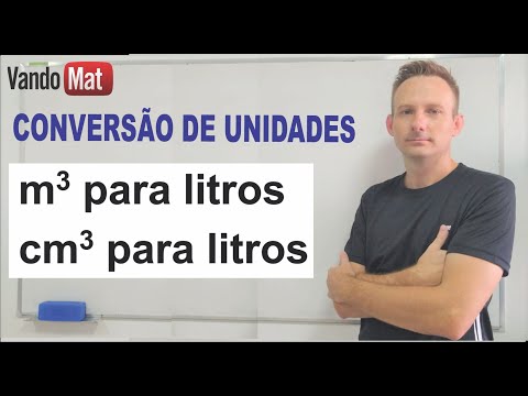 Vídeo: Como Converter Centímetros Cúbicos Em Litros