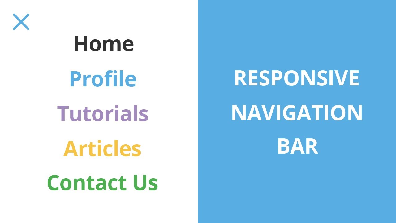 Responsive Full Page Navigation Bar Using HTML CSS and Jquery ...