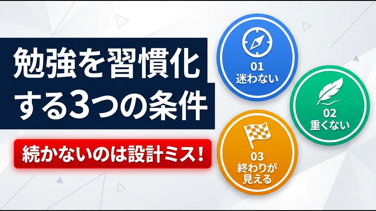 勉強を習慣化する3つの条件｜意志ではなく設計で続ける英語学習