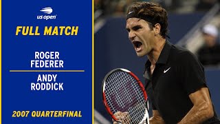 Roger Federer vs. Andy Roddick Full Match | 2007 US Open Quarterfinal