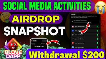 Blove Dapp Social Media Activities Task Claim Problem | Blove Dapp Airdrop Snapshot Update