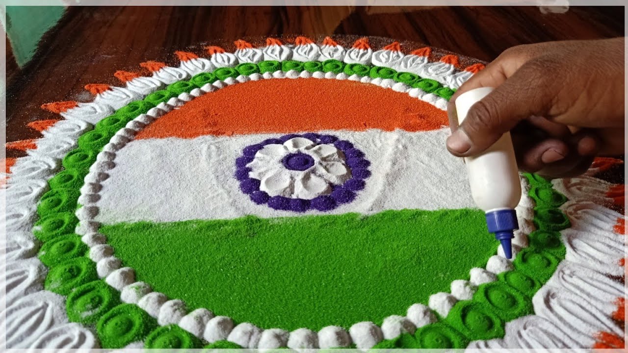 Beautiful REPUBLIC DAY Rangoli Design WhatsApp Status Rangoli For 26 beautiful-republic-day-rangoli-design-whatsapp-status-rangoli-for-26