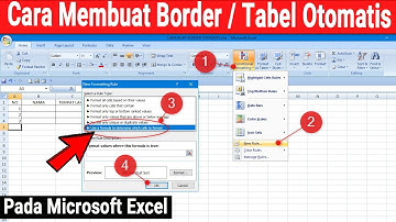 Cara Membuat Garis, Border, Tabel Otomatis di Excel