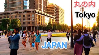 [4K] 東京駅から銀座まで夕方の散歩。Walking Tour from Tokyo JR Station to Ginza. May 2024