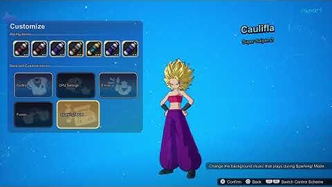 DRAGON BALL: Sparking! ZERO Customize, Caulifla, Super Saiyan 2