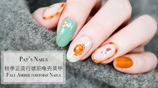 Fall Amber Tortoise Nails 秋日琥珀色龟壳美甲| Pat's Nails