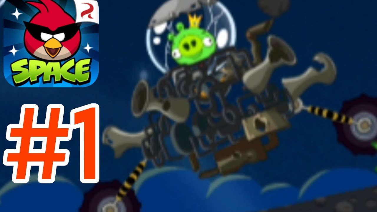 Angry birds Space 1 серия.Победили босса короля в машине роботе