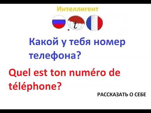 Какой у тебя номер телефона? Изучение французского языка. Французский язык