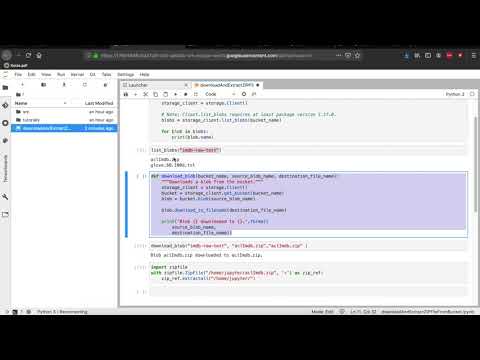 How to download to Jupyterbook from Bucket | GCP Google Cloud Platform tutorial