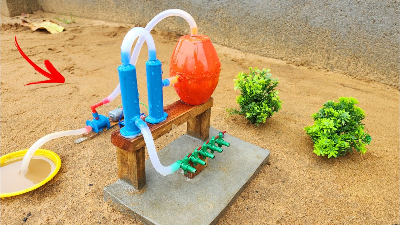 How to make water filter machine Science project Motor pump water