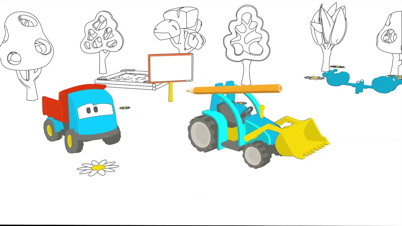 Как рисовать грузовичка леву