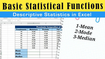 Excel Functions Tutorial: Basic Statistical Functions for Data Analysis: Mean, Mode, & Median