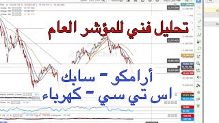 تحليل فني المؤشر العام وللأسهم أرامكو سابك اس تي سي الكهرباء - سوق الأسهم السعودي