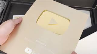 GOLD PLAY BUTTON UNBOXNIG