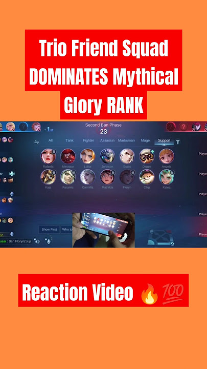 Trio Friend Squad DOMINATES Mythical Glory RANK🔥💯#mobilelegends #squad #friends #mythicglorysolorank