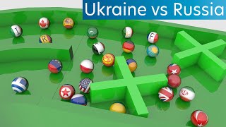 Countryballs Ukraine vs Russia Marble Race 3D | NATO & Ukraine vs Russia