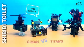 lego skibidi toilet | g man vs titan's episode 73