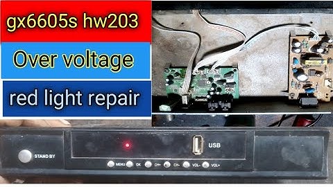 gx6605s hw203 red light problem solution//gx6605s red light Over voltge problem repair iqbal tech tv