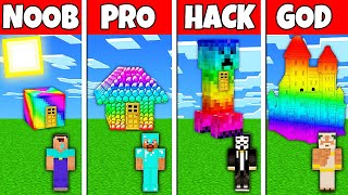 Minecraft Battle: NOOB vs PRO vs HACKER vs GOD! RAINBOW SPECTRITE HOUSE BUILD CHALLENGE in Minecraft by Rabbit - Minecraft Animations 82,012 views 5 months ago 41 minutes