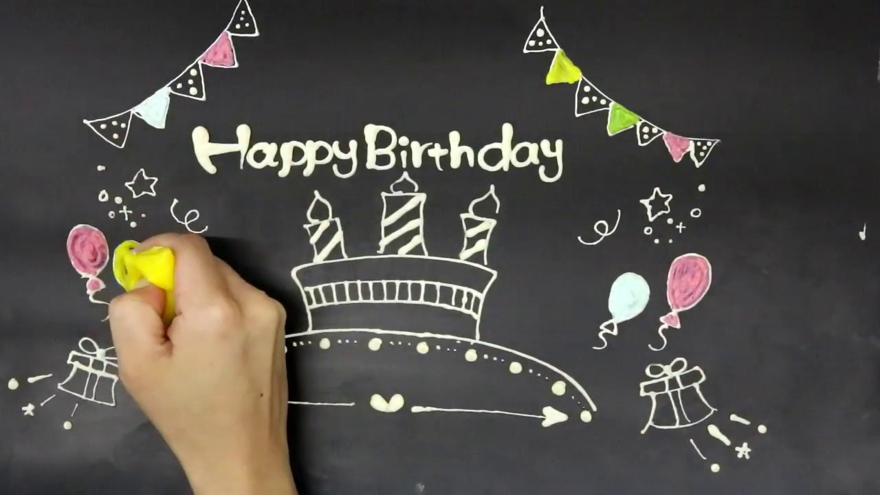 プロ が描く可愛いチョコペンアート Happy Birthday Cute Chocolate Pen Art Drawn By Pastry Chef Youtube