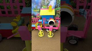 😱 Mini Tractor Making Pillar Challenge! Real Construction Setup 🚜🔥 #shorts