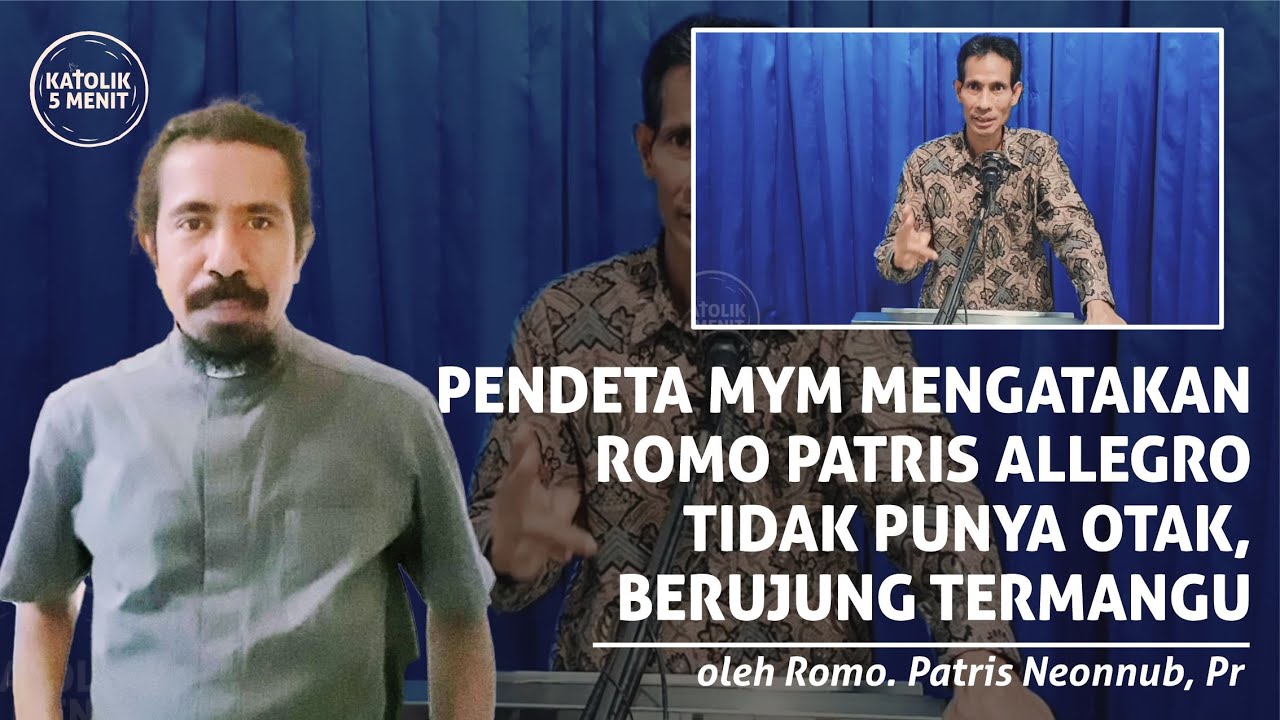 SERU! Pendeta MYM Mengatakan Romo Patris Allegro Tidak Punya Otak, Ujung-Ujungnya Termangu