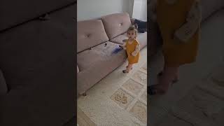 Little Girl Gets Caught Doodling on Couch