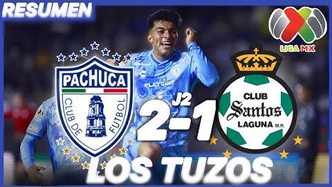 PACHUCA 2-1 SANTOS | JORNADA 2 RESUMEN Y GOLES