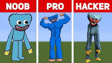 Pixel Art (NOOB vs PRO vs HACKER) Huggy Wuggy | Poppy Playtime chapter 2 in Minecraft