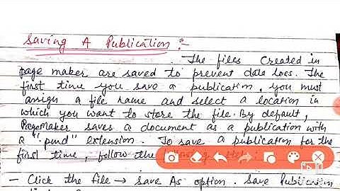 Saving and printing a document in PageMaker (10+1 unit3)