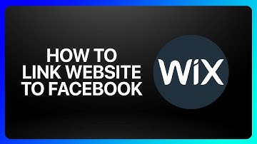 How To Link Wix Website To Facebook Tutorial