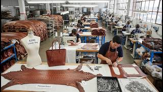 Inside the Crocodiles Leather Factory – From Shed Skin to $2000 Luxury Bags!