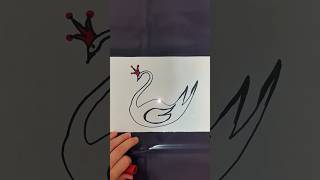 Swan drawing🦢 #shorts