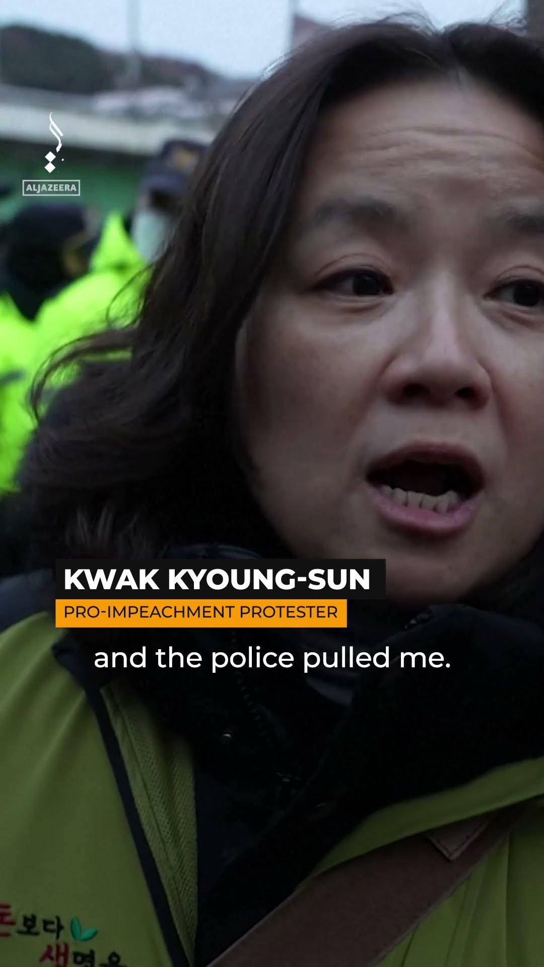 Police, protesters scuffle near South Korean president’s home | AJ #shorts