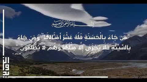 تلاوة من سورة الأنعام " من جاء بالحسنة " القارئ قتيبة الزويد