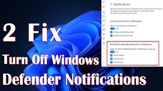 turn off windows defender firewall notifications - 2 fix how to