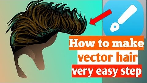 How to make vector art(hair) in android (infinite design)//very easy step//