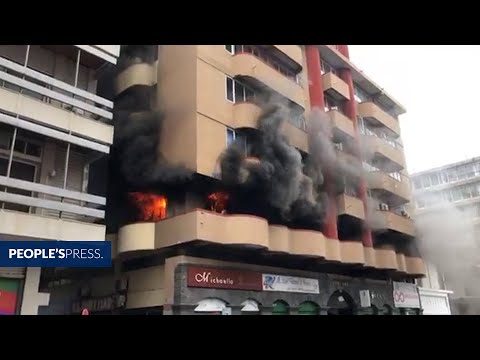 Incendie à Port-Louis: Le Fong Sing building est en feu