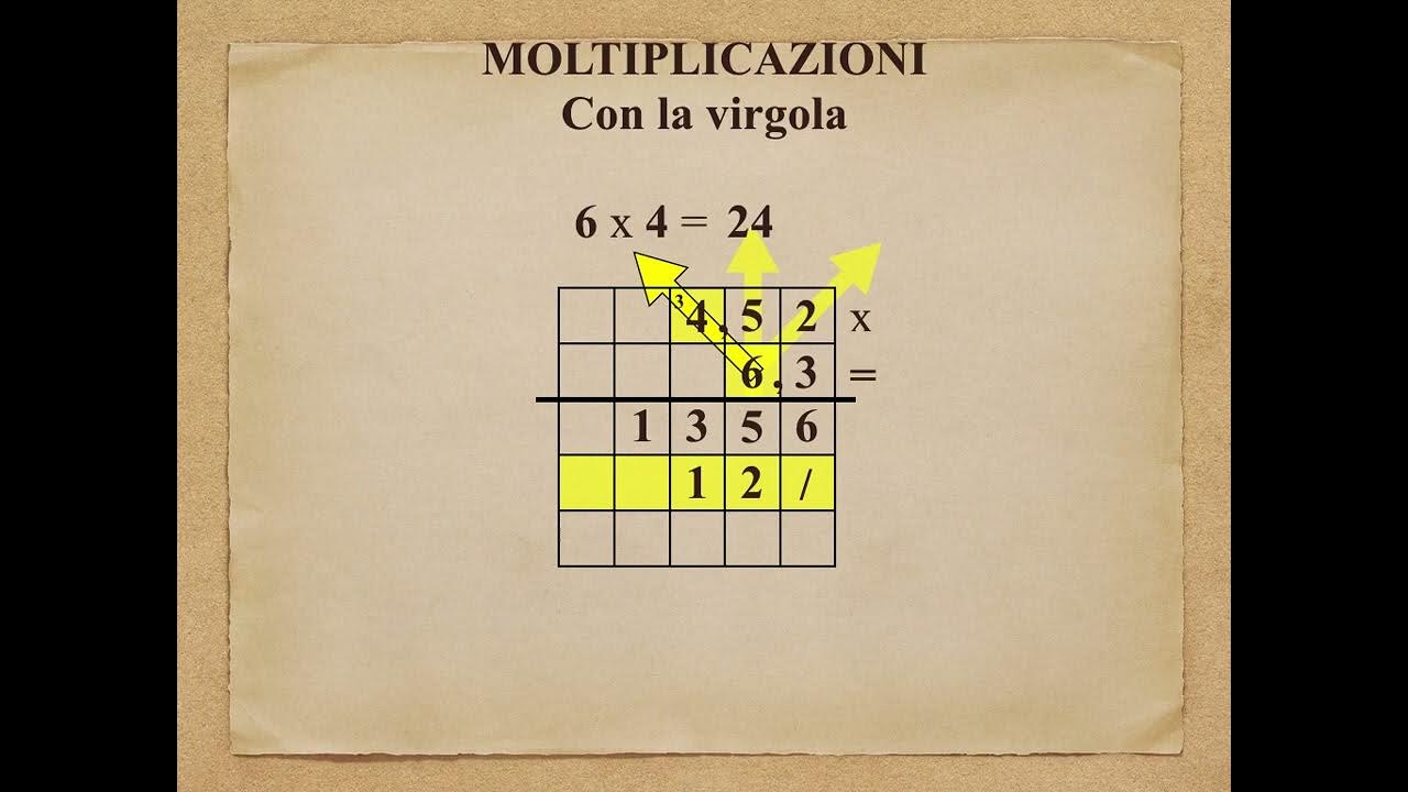 Moltiplicazione In Colonna Con La Virgola moltiplicazioni con la virgola - YouTube