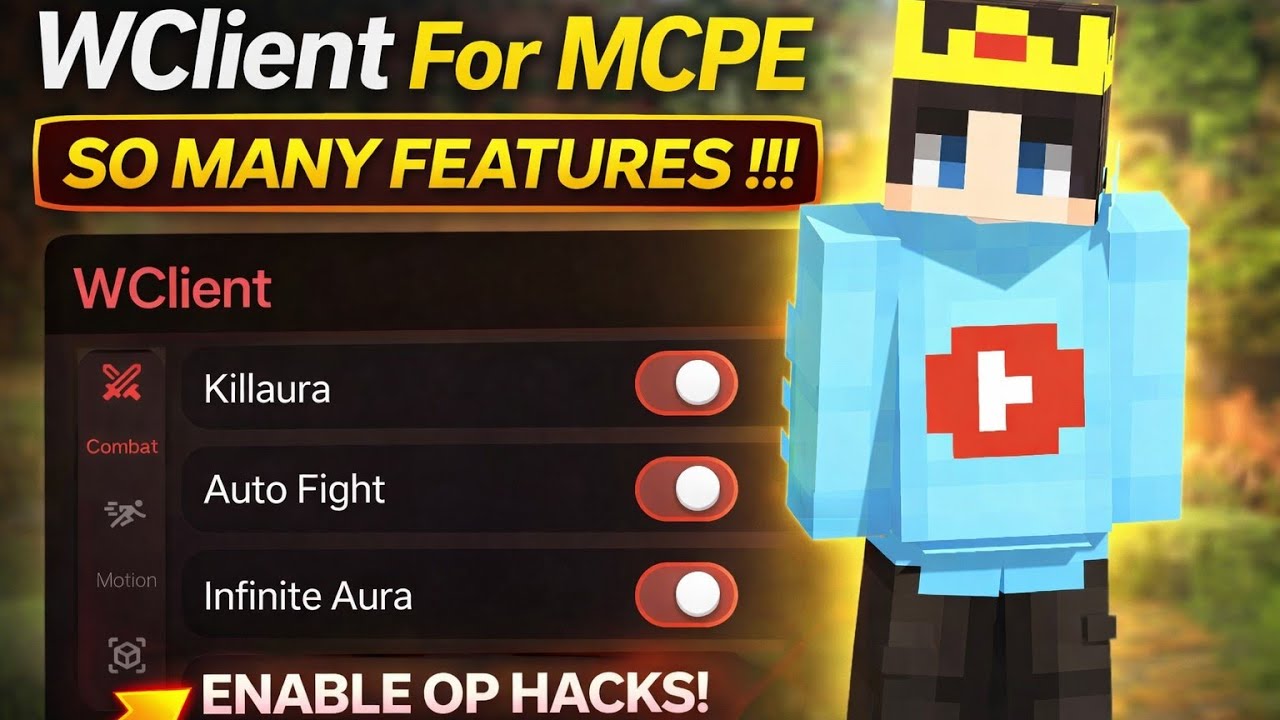 BEST MCPE CLIENT: WClient v19.0 Supports 26.0 | Minecraft Pocket Edition Hacks