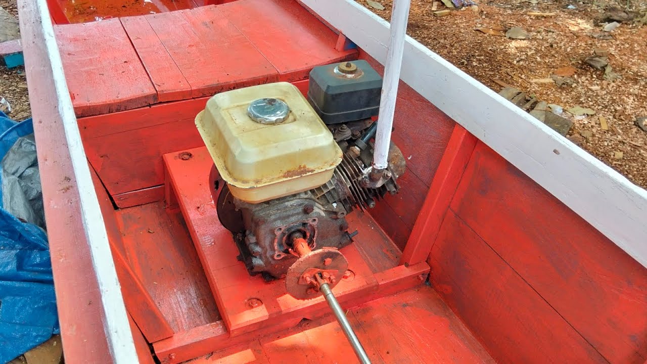 Proses pemasangan mesin dalam ketingting, Perahu ketinting buat Berburu dan memancing