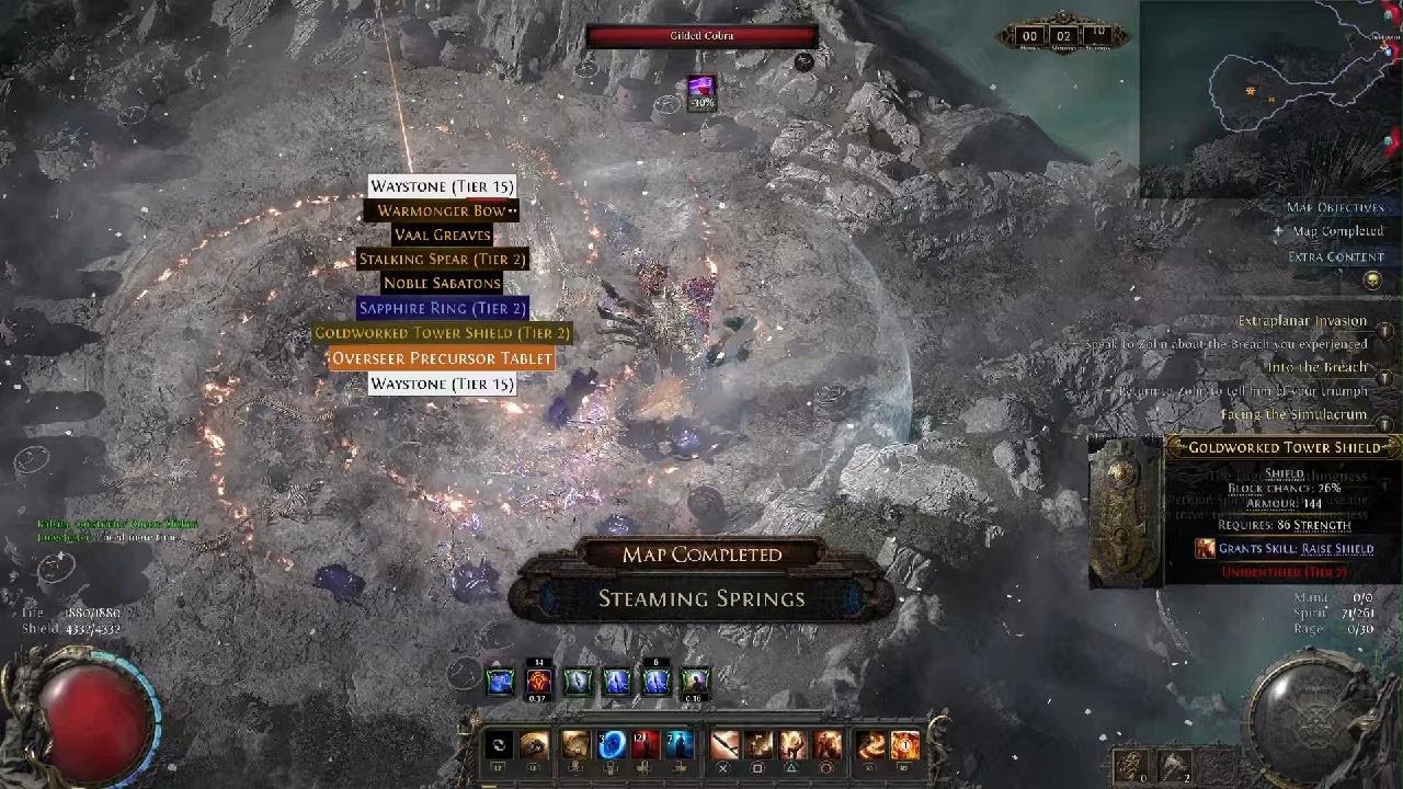 PoE2 0.3 Standard T16 Map Boss Quick Kill Rolling Slam 2x Herald Stampede Titan Warrior Build Temp C