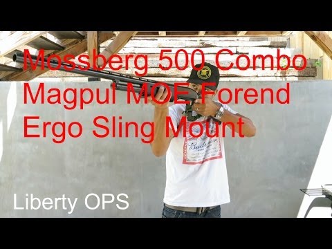 mossberg-500-combo,-magpul-moe-forend,-ergo-sling-mount.-diy-install-&-review