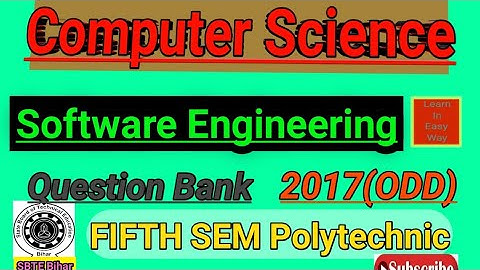 Software Engineering।।Question Bank2017(ODD)।।computer science 5th sem।।#sbte_bihar#computerscience