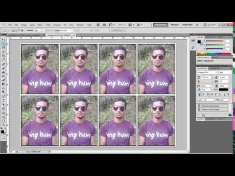 Creating Passport Size photo in Photoshop cs.