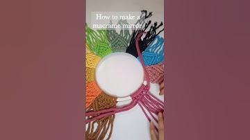 How to make macrame mirror/easy tutorial in my channel 🤗#diycrafts #tutorial #diy #handmade #mirror