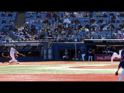 混戦を決めた決勝打！坂口智隆選手タイムリー2ベース☆ヤクルトスワローズ × 中日ドラゴンズ＠神宮球場　3/14