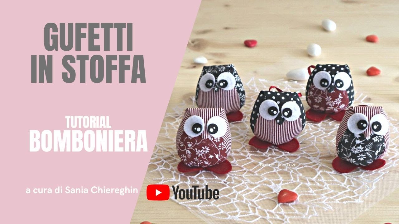 GUFETTO in stoffa PORTACHIAVI idea BOMBONIERA LAUREA, ma anche idea regalo NATALE. Ok per comunione