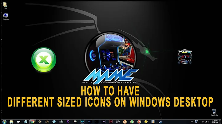 HOW TO HAVE DIFFERENT SIZED ICONS ON WINDOWS DESKTOP